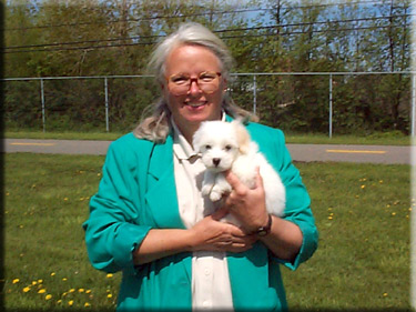 Katherine and Truffles at 8 weeks